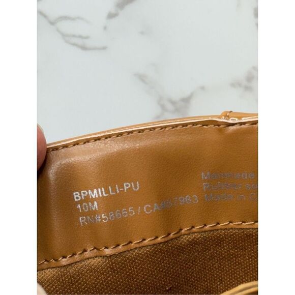 BP Boots Womens Size 10 Brown Platform Block Heel Ankle Booties Side Zip - Picture 7 of 10